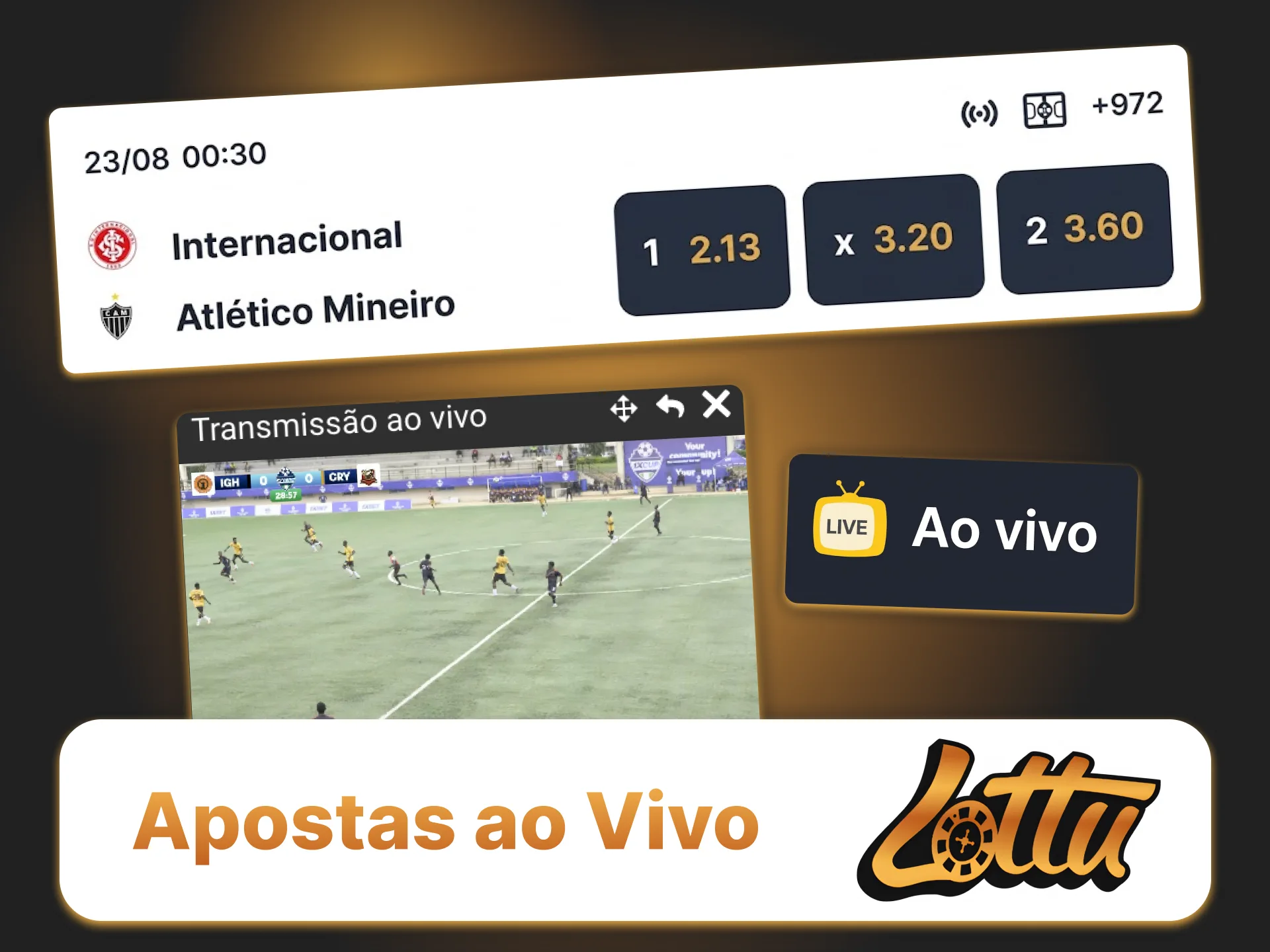 Aposte ao vivo no cassino Lottu e acompanhe as odds em tempo real.