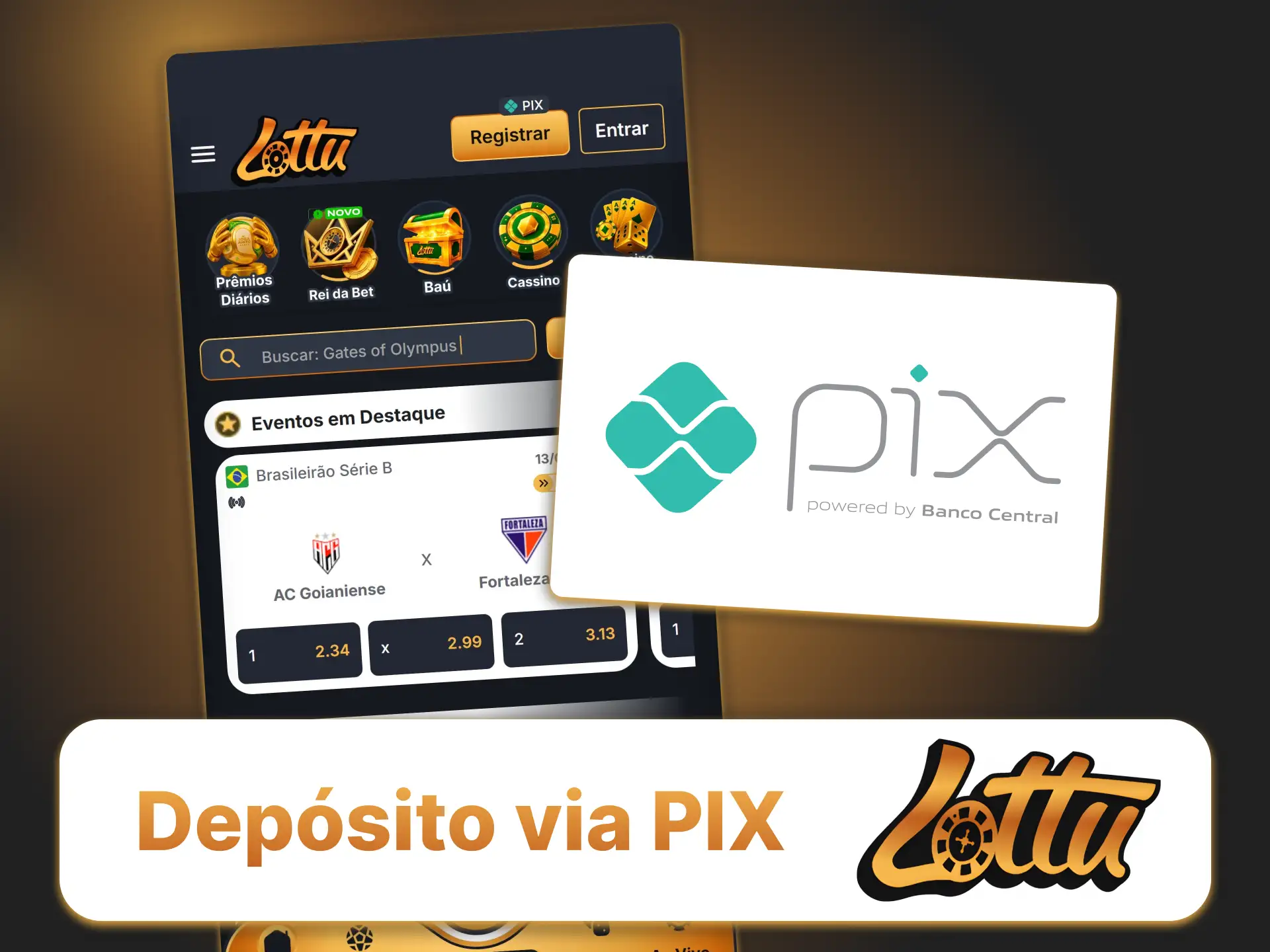 Faça seu depósito via PIX no cassino Lottu e comece a jogar agora mesmo.